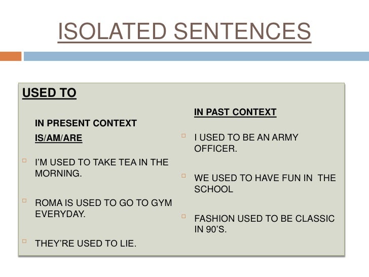 Isolated sentences