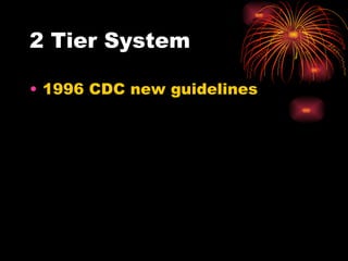 2 Tier System 1996 CDC new guidelines 
