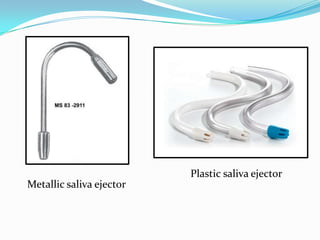Metallic saliva ejector
Plastic saliva ejector
 