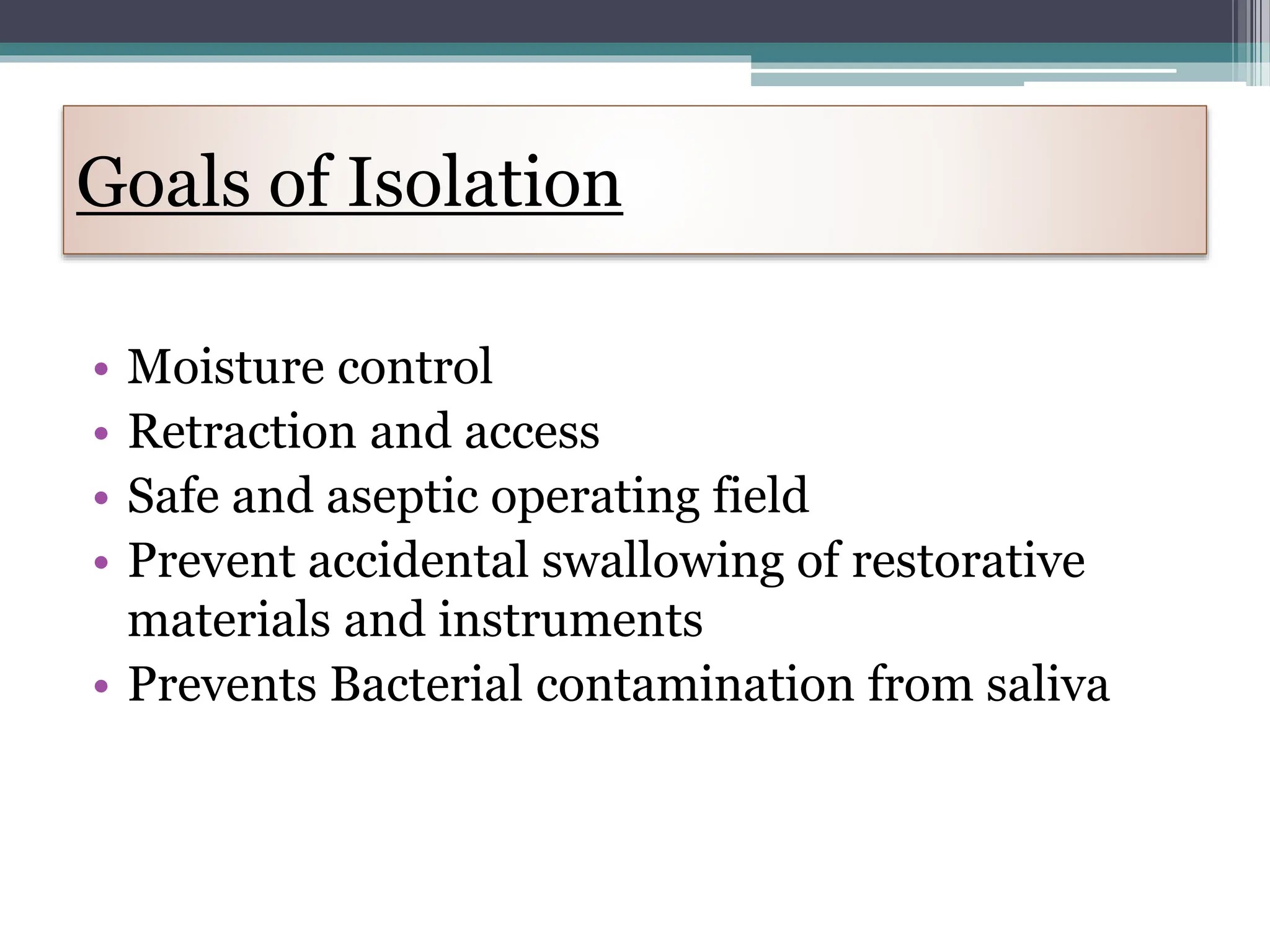 isolation types, advantages and disadvantages PPT
