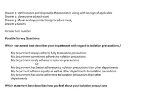 Isolation Cart Standardization Power Point (2016) | PPTX