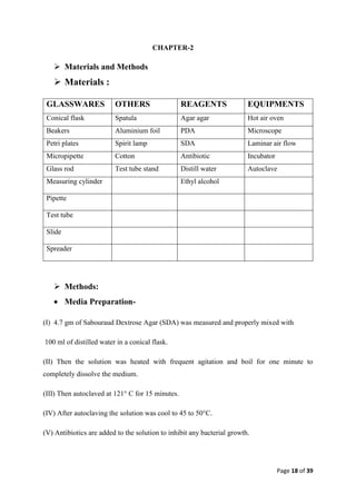 Isolation, identification and characterization of fungi from stored ...