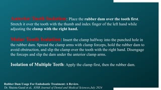 ISOLATION of operative field. Detailed presentation for dental students ...