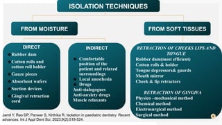 ISOLATION of operative field. Detailed presentation for dental students ...