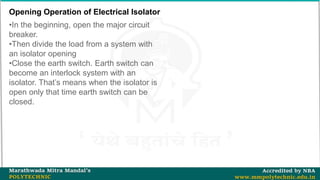 Isolator & its Types by Mrs. Mali S.Ppptx | PPTX
