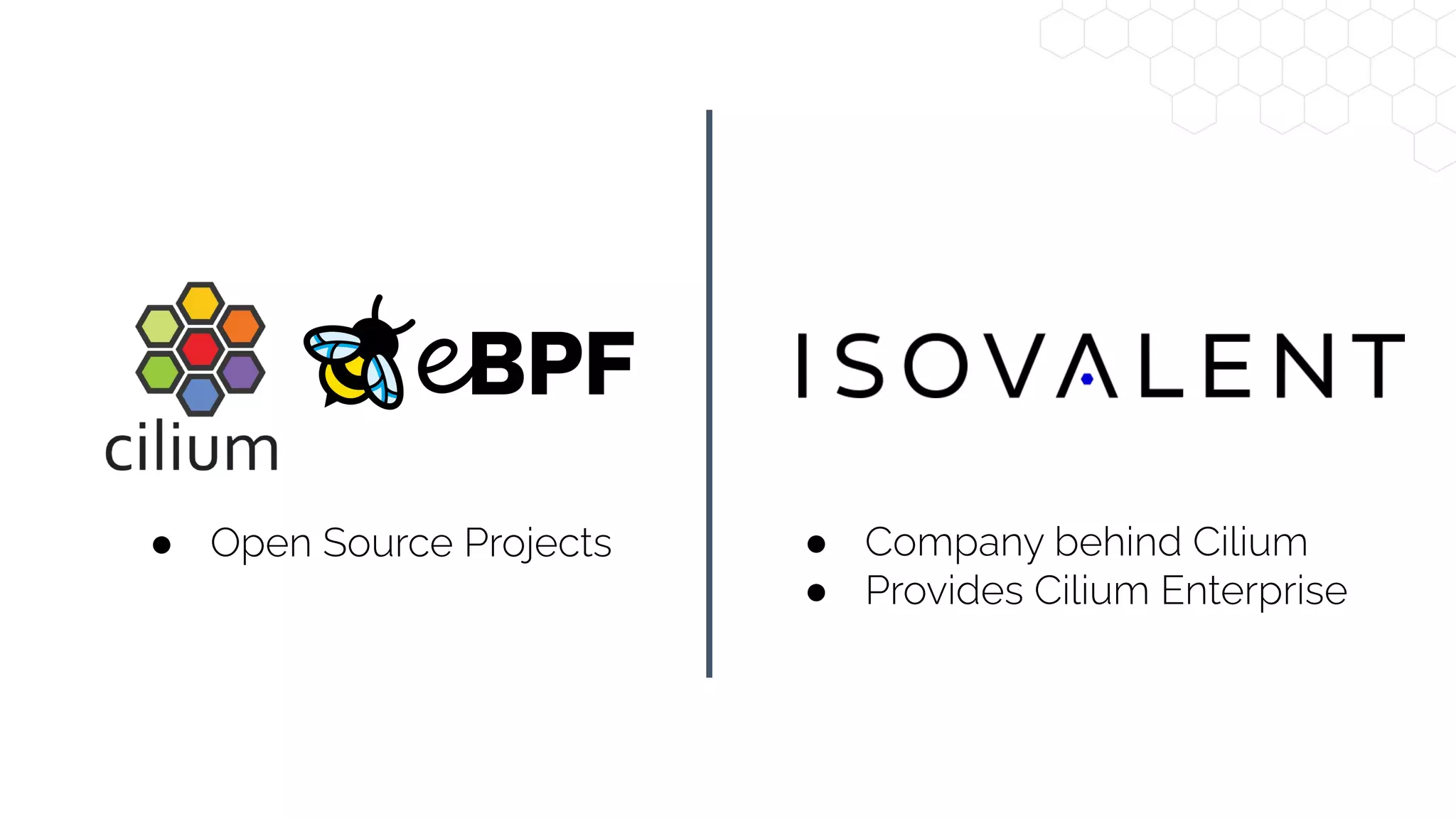 ● Open Source Projects ● Company behind Cilium ● Provides Cilium Enterprise 