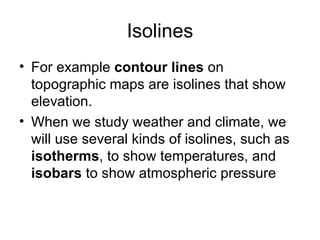 Isolines and contour lines