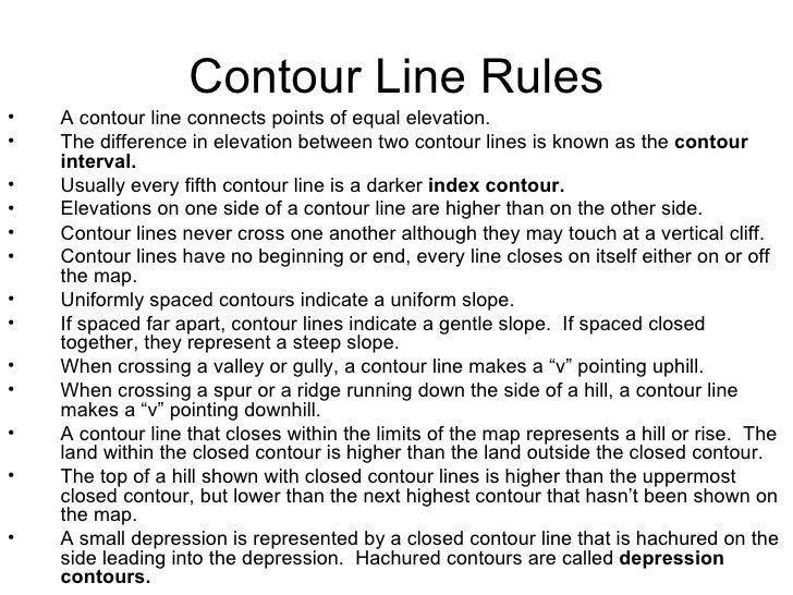 Rules For Contour Line Drawing : Isolines and contour lines