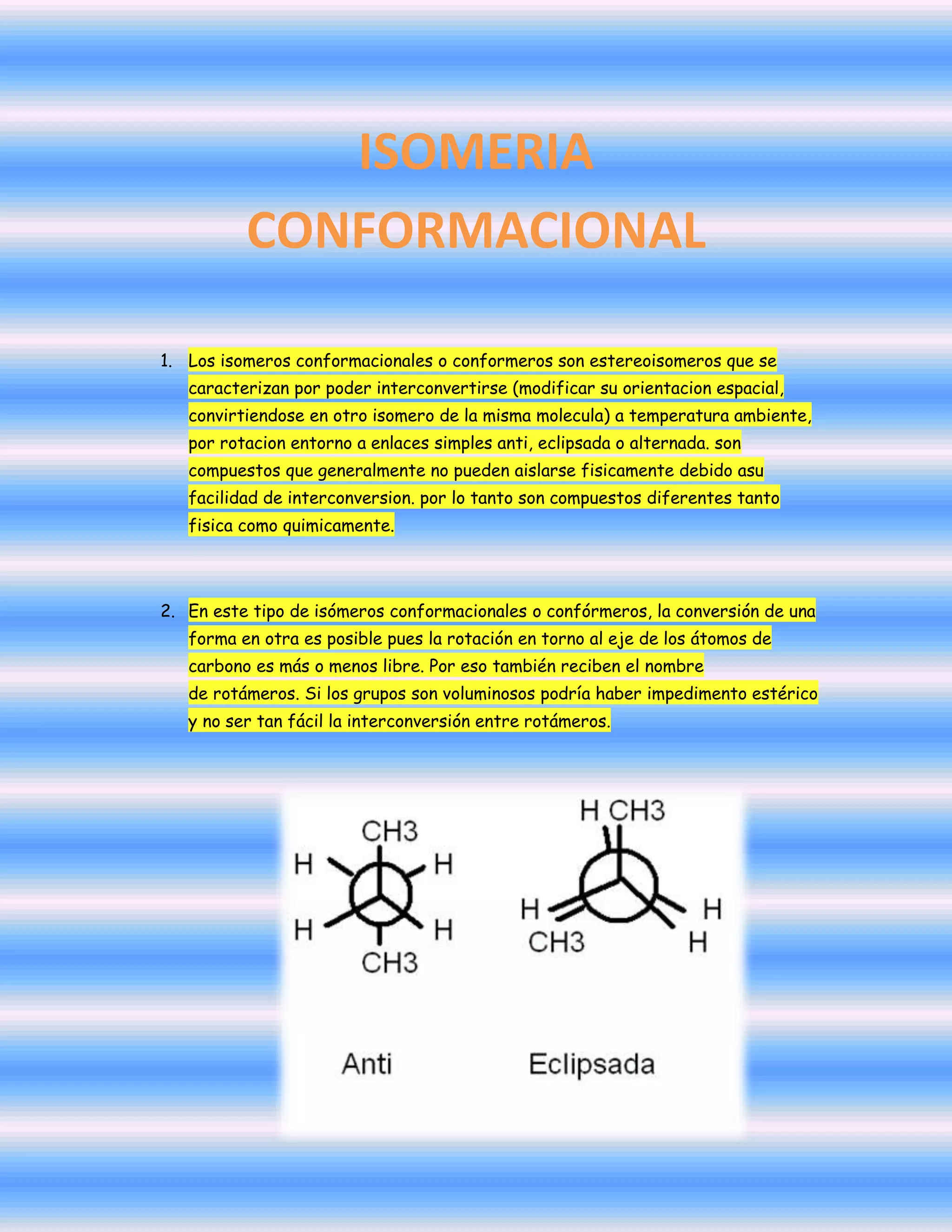 Isomería conformacional | DOCX
