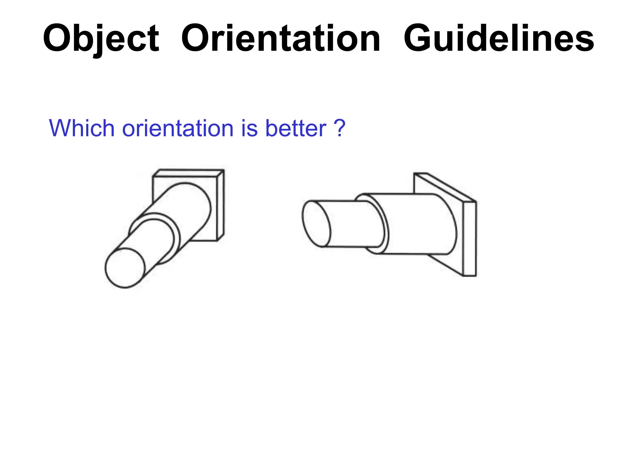 Object Orientation Guidelines
Which orientation is better ?
 