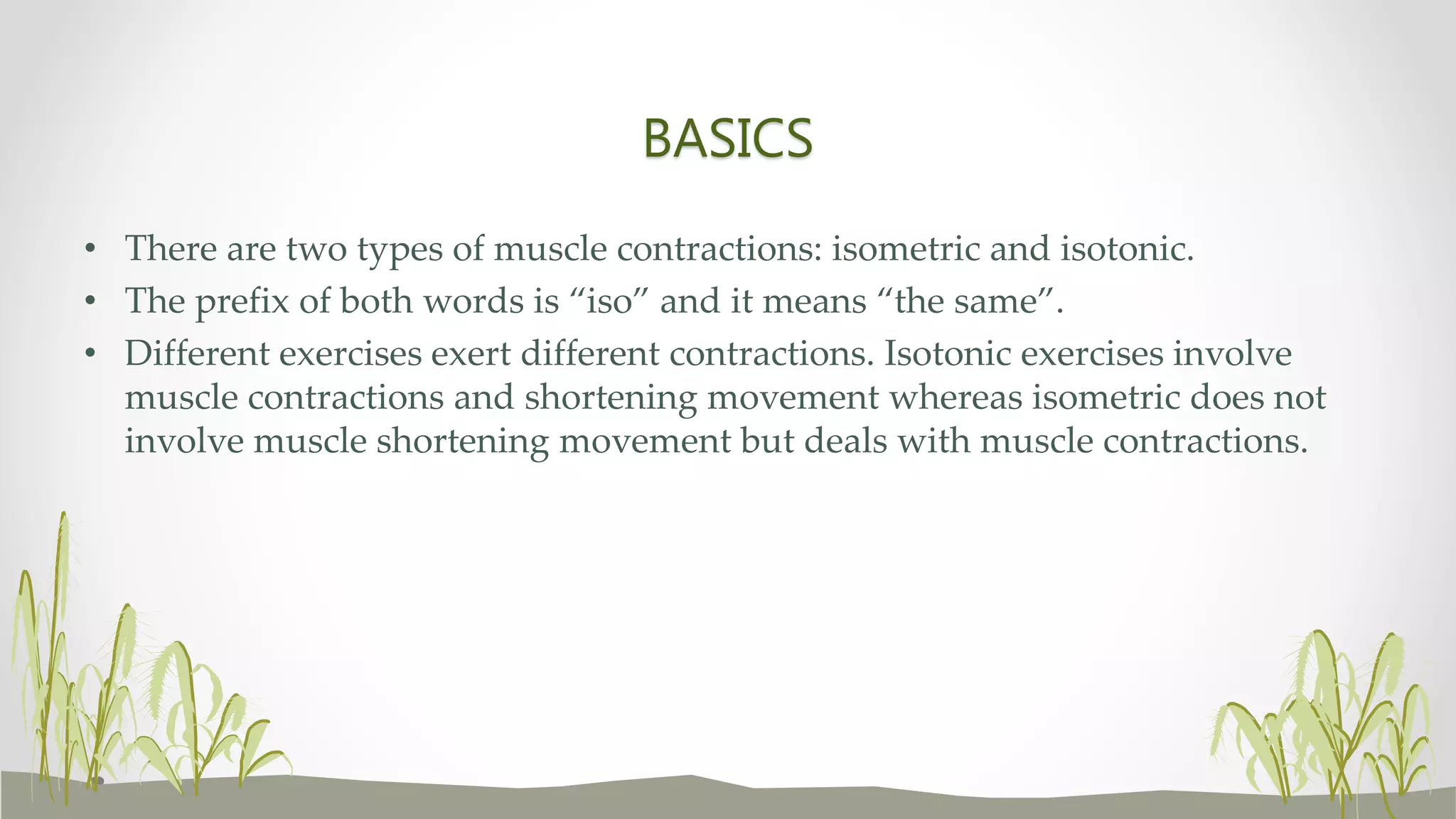 Isometric and isotonic exercises | PPTX