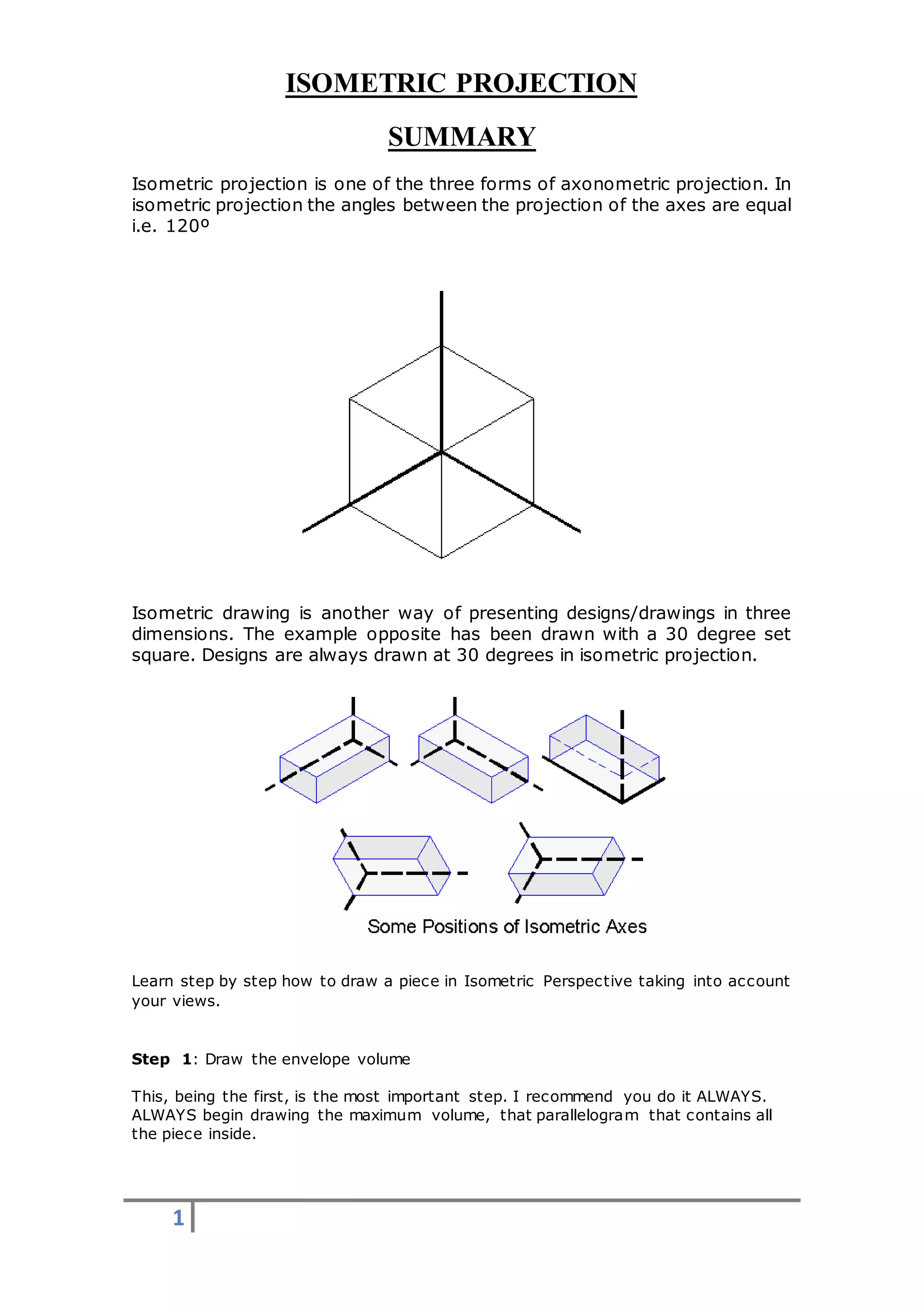 Isometric projection 3 eso | PDF