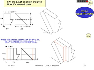 F.V. and S.V.of an object are given.
Draw it’s isometric view.

10

10

35
STUDY
Z
ILLUSTRATIONS

15
25

25

X

Y

O

50

...