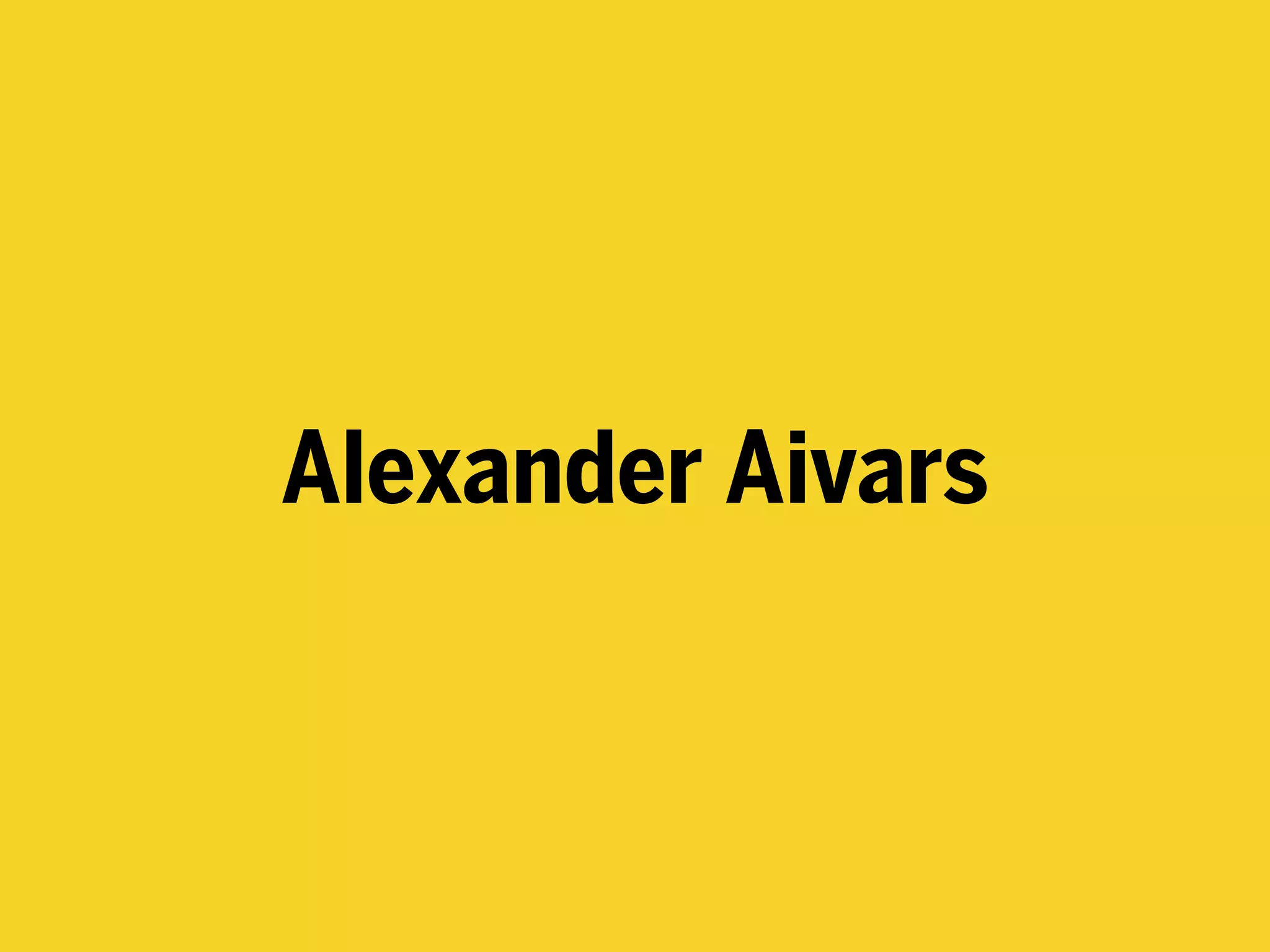 Alexander Aivars
 