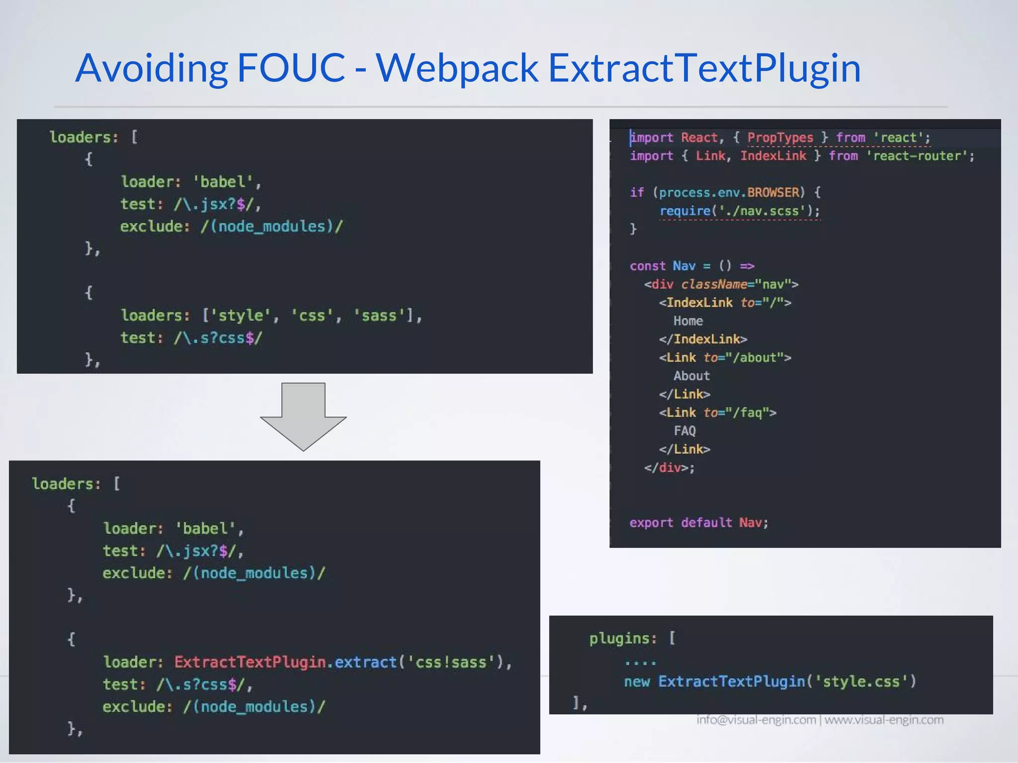Avoiding FOUC - Webpack ExtractTextPlugin 