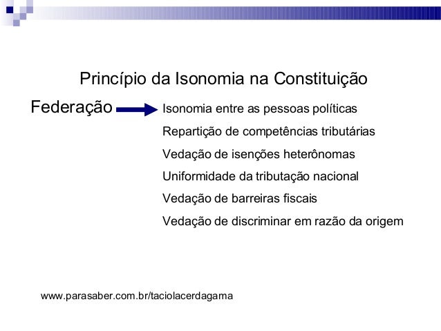 Isonomia tributária tlg