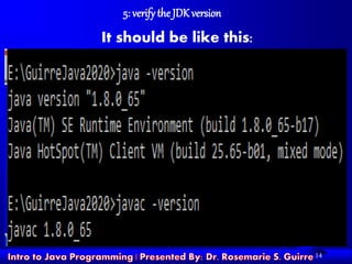 14
5: verifythe JDK version
It should be like this:
 