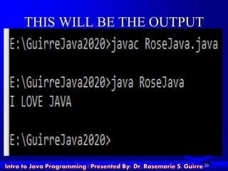 THIS WILL BE THE OUTPUT
20
 