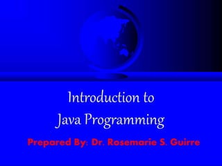 Introduction to Java Programming | PPT