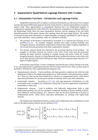 Isoparametric bilinear quadrilateral element | PDF