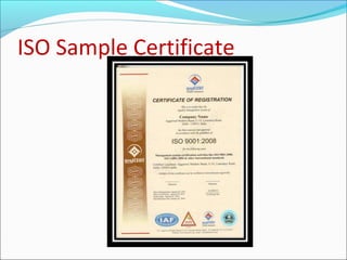 ISO Sample Certificate
 