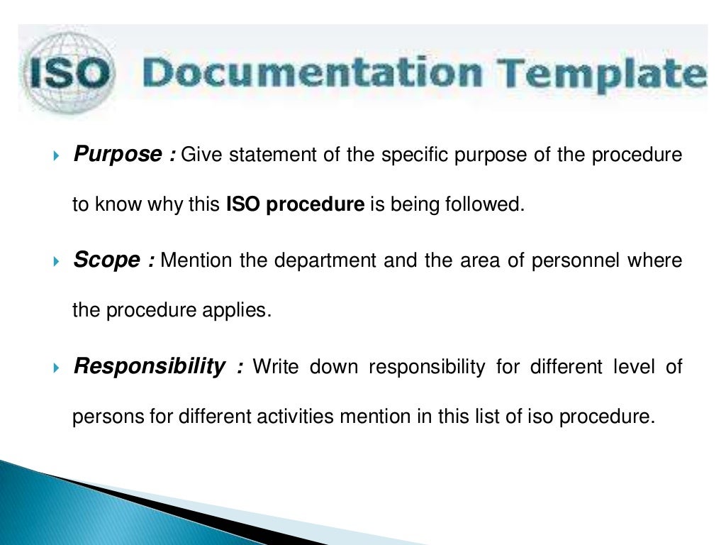 Iso procedures