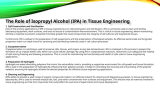 IPA Supports Controlled Dehydration of Tissue Samples | PPTX