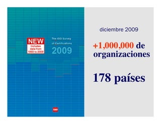 diciembre 2009 
+1,000,000 de 
organizaciones 
178 países 
 