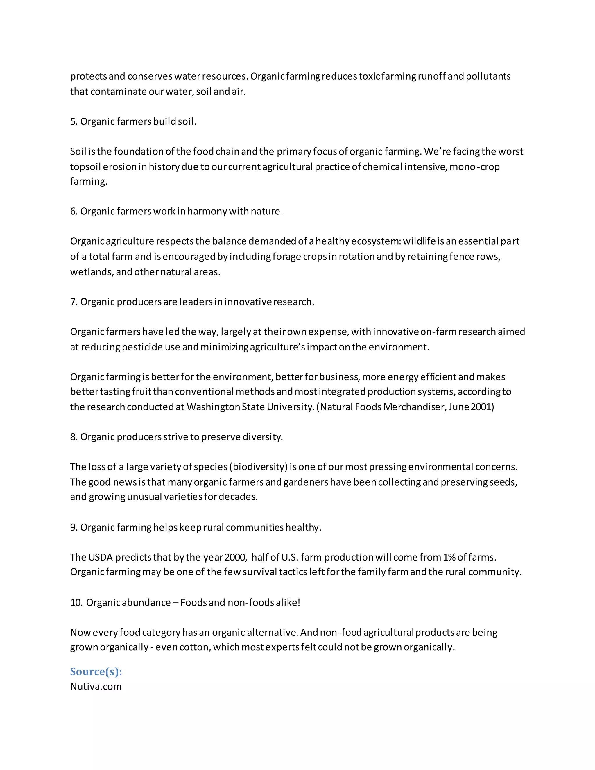 Organic Farming vs Conventional Farming | DOCX