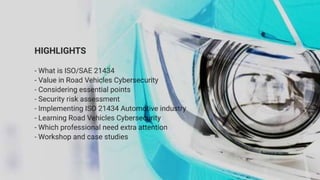 ISO Automotive,SAE 21434 Training, Road Vehicles Cybersecurity ...