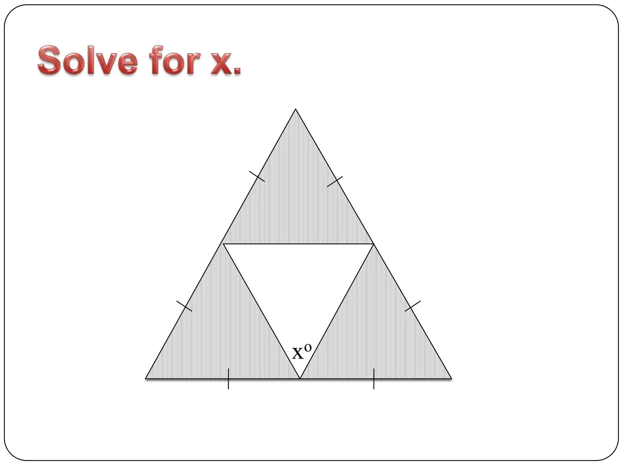 Solve for x.xo