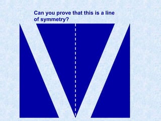 Can you prove that this is a line
of symmetry?