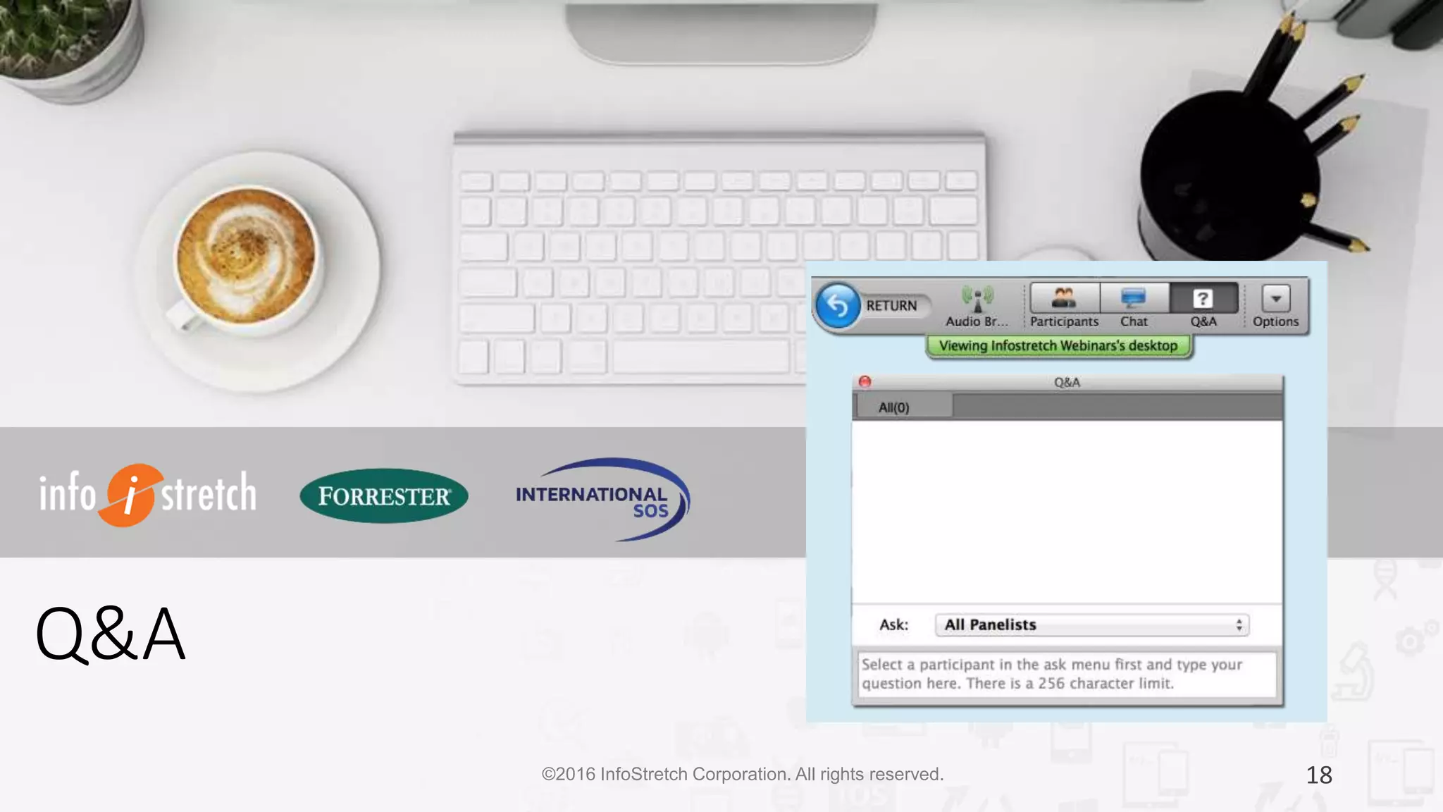 The Result
18©2016 InfoStretch Corporation. All rights reserved.
• Agility to incorporate
continuous feedback into
development process
• Ability to react quickly and
avoid pitfalls without
affecting the time-to-market
while making effective use
of time and effort already
invested
• Improve collaboration
between client SMEs and
development teams
 