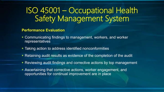 ISO Standard 45001 Occupational Health and Safety Management System | PPTX