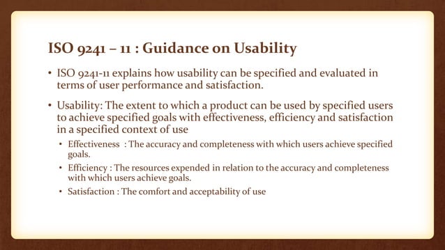Iso 9241 Computer ISO Standard 9241-11 | PPTX | Technology & Computing