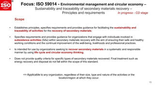 ISO TC 323 cicular ecocnomy International Standardisation Organisation ...