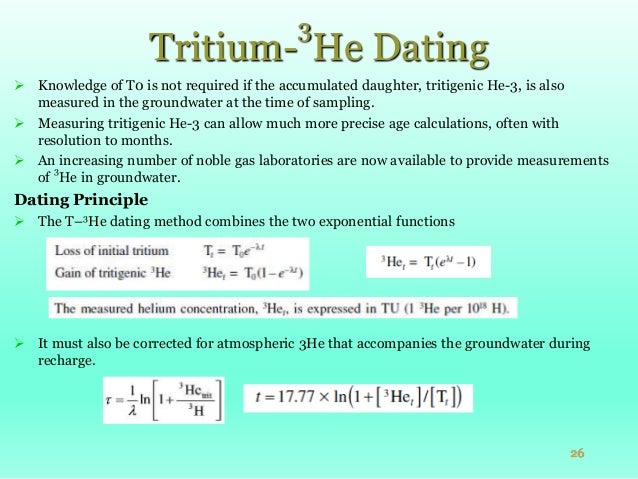 tritium Helium dating