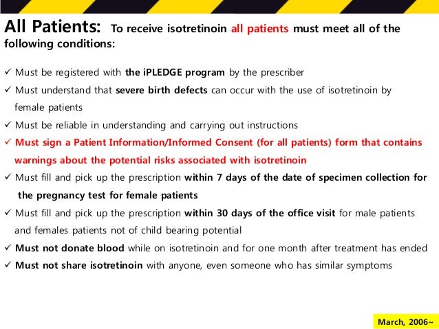 isotretinoin safety guideline ipledge consent form