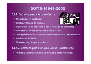 ISO TS16949 2002 Apresentação dos Requisitos