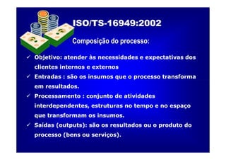 ISO TS16949 2002 Apresentação dos Requisitos