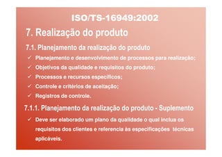 ISO TS16949 2002 Apresentação dos Requisitos