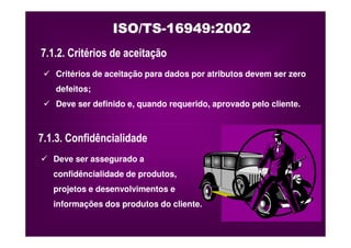 ISO TS16949 2002 Apresentação dos Requisitos