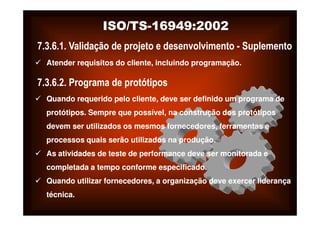 ISO TS16949 2002 Apresentação dos Requisitos