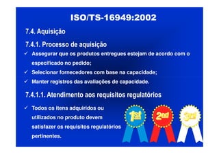 ISO TS16949 2002 Apresentação dos Requisitos
