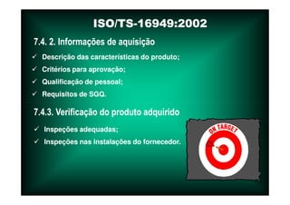 ISO TS16949 2002 Apresentação dos Requisitos