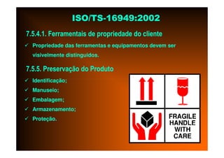 ISO TS16949 2002 Apresentação dos Requisitos