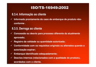 ISO TS16949 2002 Apresentação dos Requisitos