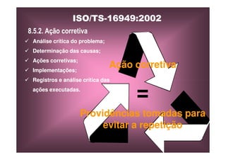 ISO TS16949 2002 Apresentação dos Requisitos