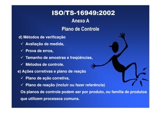 ISO TS16949 2002 Apresentação dos Requisitos