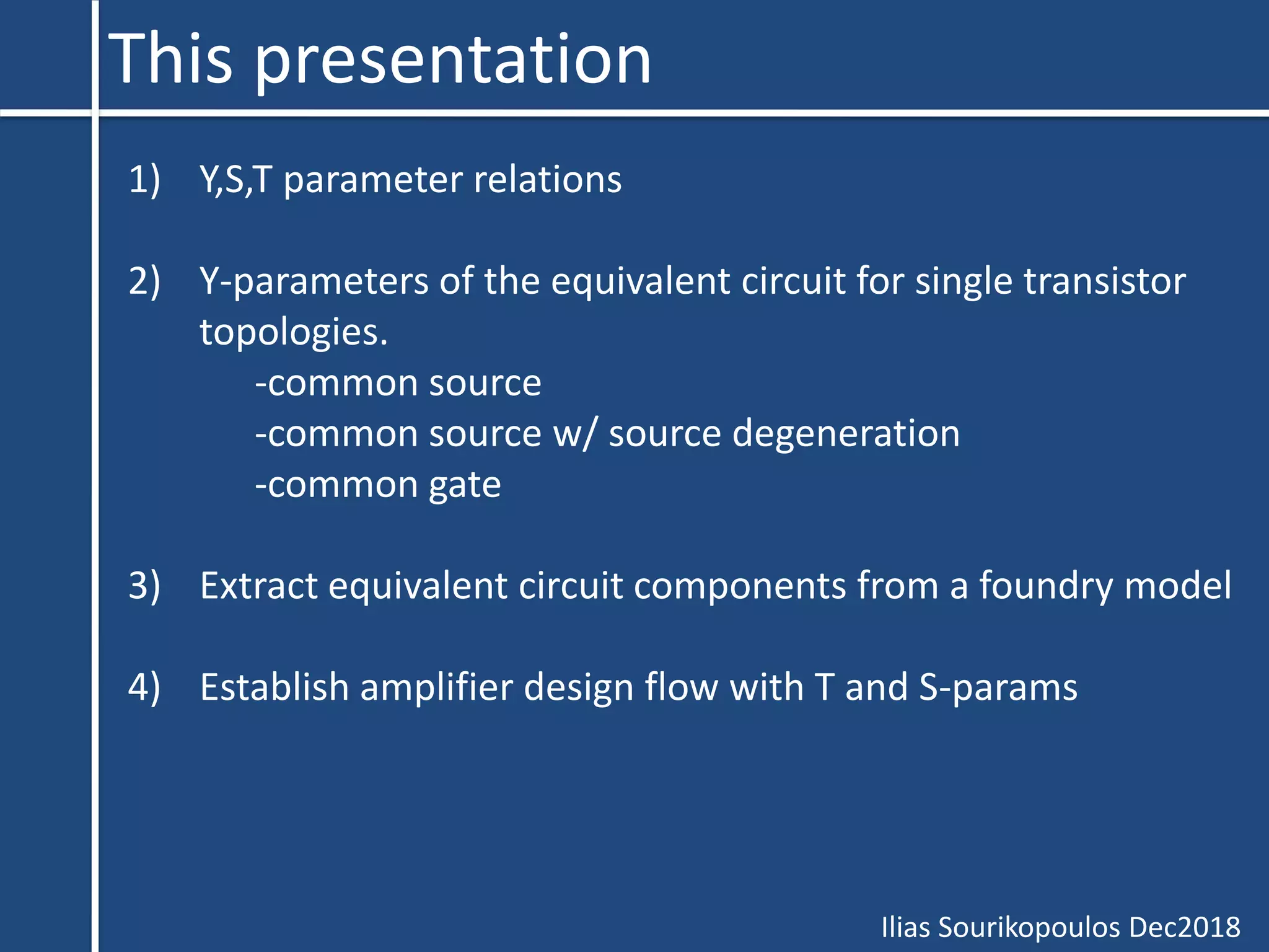 RF amplifier design useful expressions | PDF